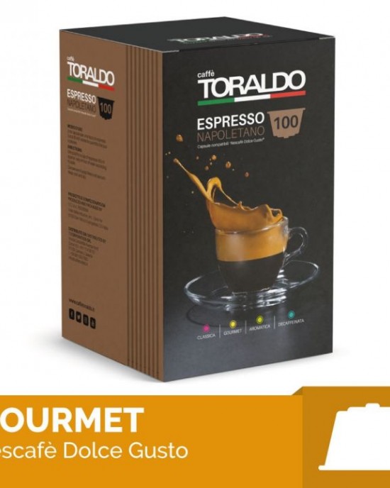 Toraldo Gourmet 100 бр. съвместими с Dolce Gusto