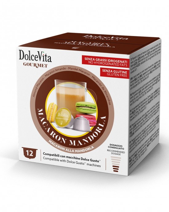 Dolce Vita Macaron Mandorla - съвместими с Dolce Gusto  - 12 бр