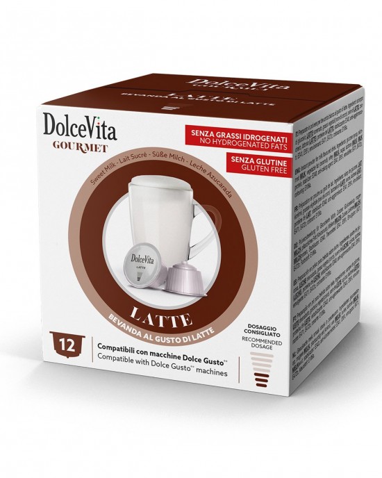 Dolce Vita Мляко - съвместими с Dolce Gusto  - 12 бр