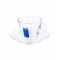 LAVAZZA СТЪКЛЕНА ЛУНГО ЧАША С ЧИНИЙКА 1 бр.
