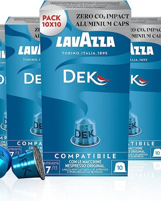 Lavazza Dek - 100 Неспресо съвместими капсули